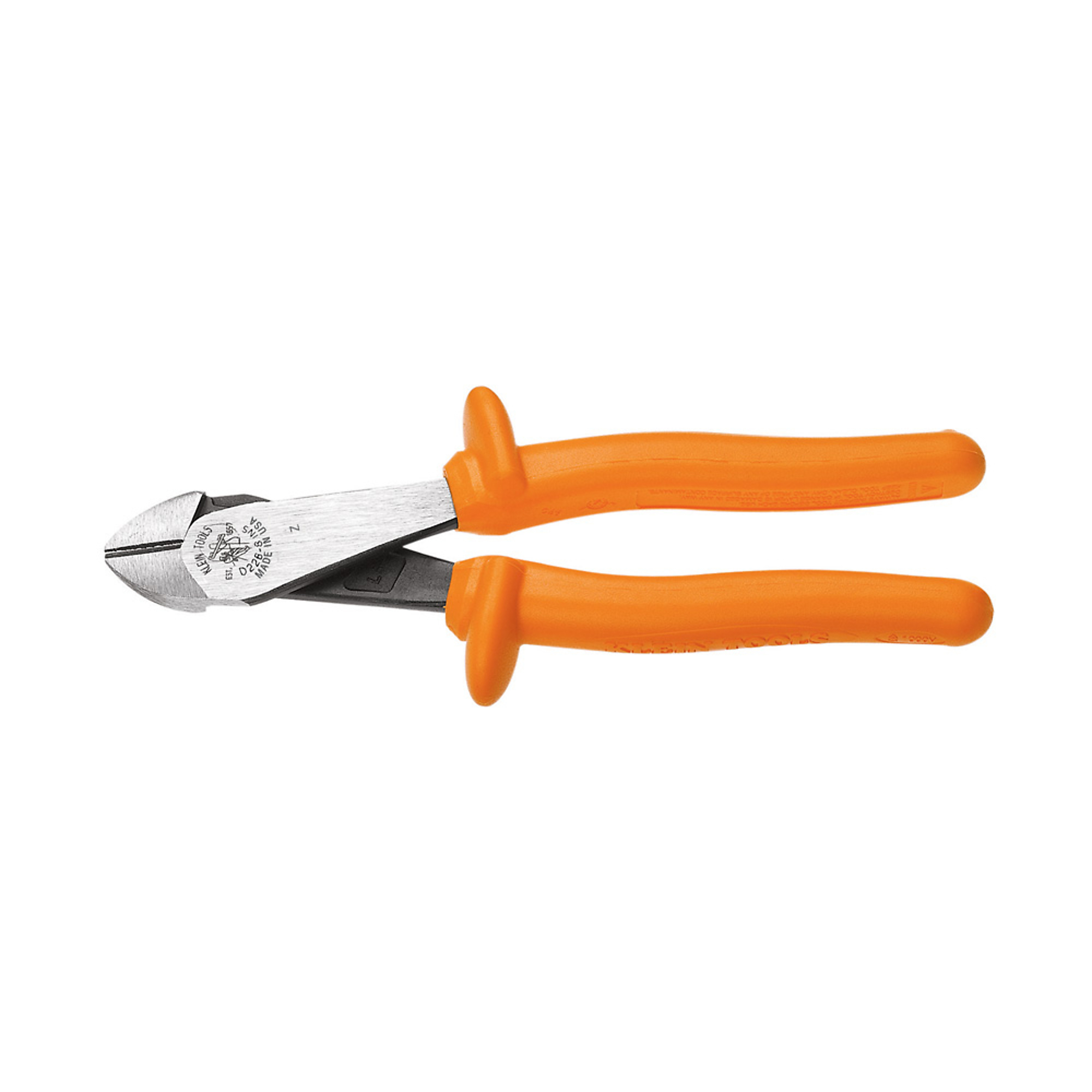Klein Tools, Diagonal Cutting Pliers, Insulated, Heavy-Duty, An, Pieces (qty.) 1 Material Steel, Jaw Capacity 1.15 in, Model# D2000-48-INS